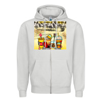 Dove Grey bus driver coffee cups Zipper Hoodie - Zillion Design Studio