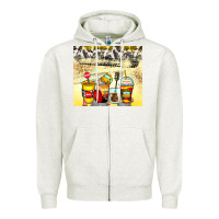Oatmeal Heather bus driver coffee cups Zipper Hoodie - Zillion Design Studio