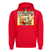 Red bus driver coffee cups Zipper Hoodie - Zillion Design Studio