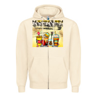 Sandshell bus driver coffee cups Zipper Hoodie - Zillion Design Studio