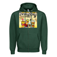 Sports Green bus driver coffee cups Zipper Hoodie - Zillion Design Studio