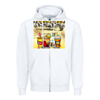 White bus driver coffee cups Zipper Hoodie - Zillion Design Studio