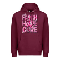 Burgundy faith hope cure cancer Premium Hoodie - NancyCooperArtShop