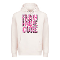 Pale Pink faith hope cure cancer Premium Hoodie - NancyCooperArtShop