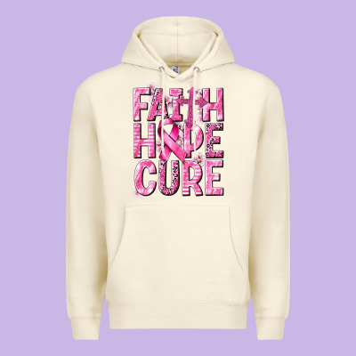 Faith Hope Cure Cancer Premium Hoodie Designed By Nancycooperartshop
