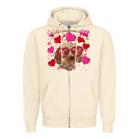 Sandshell valentine's day cockapoo Zipper Hoodie - RanaPortraitStore
