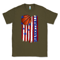 Army Green basketball american flag Classic Tee - texasbilliewilder