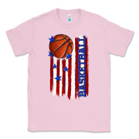 Bubblegum Pink basketball american flag Classic Tee - texasbilliewilder