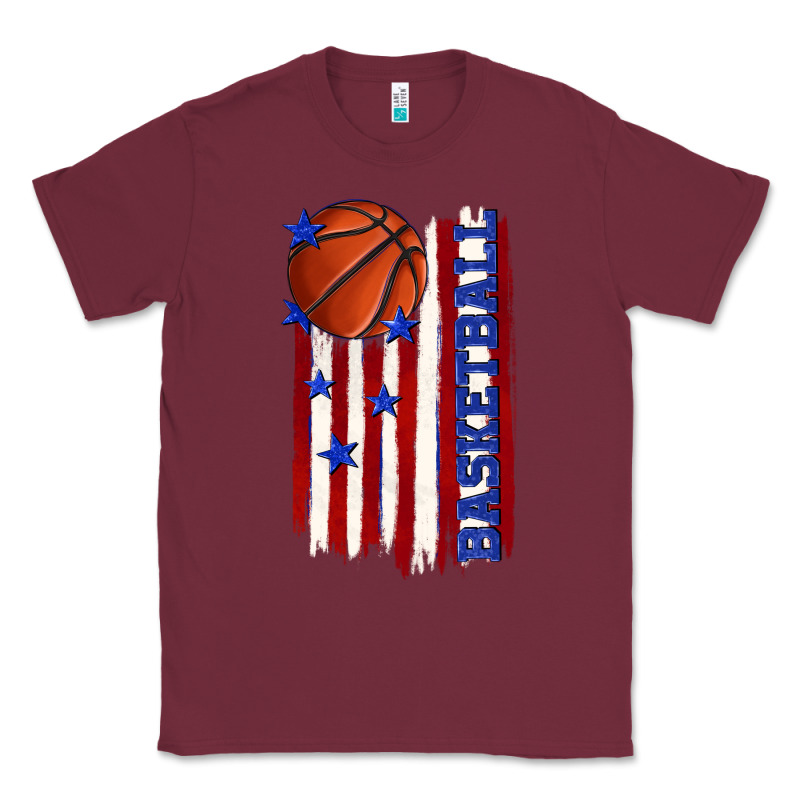 Basketball American Flag Classic Tee by texasbilliewilder | Teevron