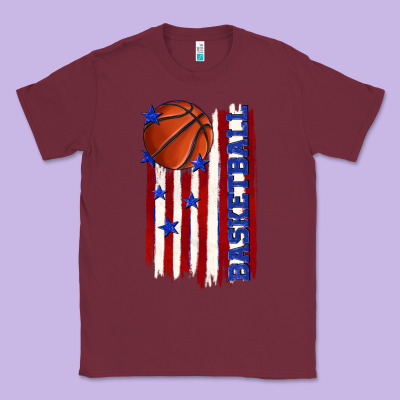 Basketball American Flag Classic Tee Designed By Texasbilliewilder
