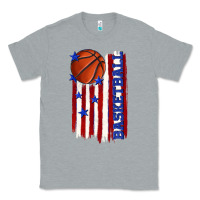 Heather Grey basketball american flag Classic Tee - texasbilliewilder