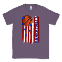 Lavender basketball american flag Classic Tee - texasbilliewilder