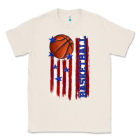 Natural basketball american flag Classic Tee - texasbilliewilder