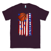 Plum basketball american flag Classic Tee - texasbilliewilder