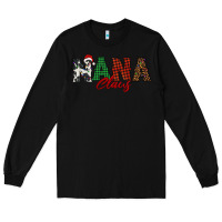 Black nana claus Long Sleeve Tee - BarkalooDesign