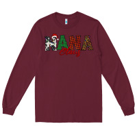Burgundy nana claus Long Sleeve Tee - BarkalooDesign