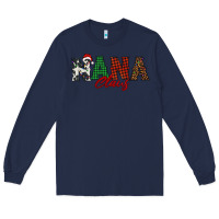 Navy nana claus Long Sleeve Tee - BarkalooDesign
