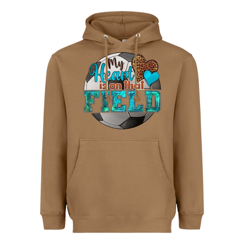 My Heart Is On That Field Soccer Heavyweight Hoodie by HRA Design Shop | Teevron