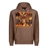 Chestnut Firefighter Skull Premium Hoodie - LillyAllenDesigns