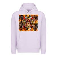 Lilac Firefighter Skull Premium Hoodie - LillyAllenDesigns