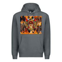 Rock Firefighter Skull Premium Hoodie - LillyAllenDesigns