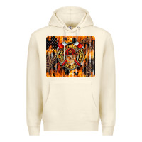 Sandshell Firefighter Skull Premium Hoodie - LillyAllenDesigns