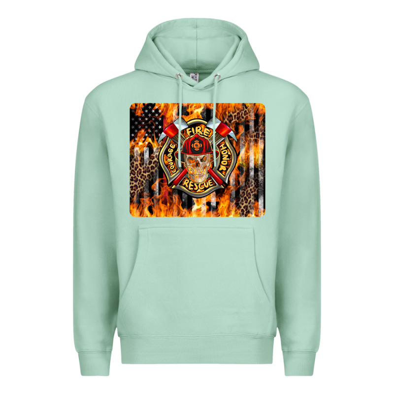 Firefighter Skull Premium Hoodie by LillyAllenDesigns | Teevron
