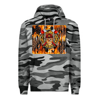Slate Camo Firefighter Skull Premium Hoodie - LillyAllenDesigns