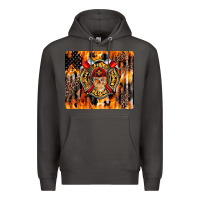 Smoke Firefighter Skull Premium Hoodie - LillyAllenDesigns