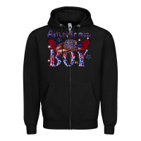Black American boy with cowboy Zipper Hoodie - texasbilliewilder