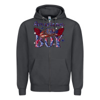 Smoke American boy with cowboy Zipper Hoodie - texasbilliewilder