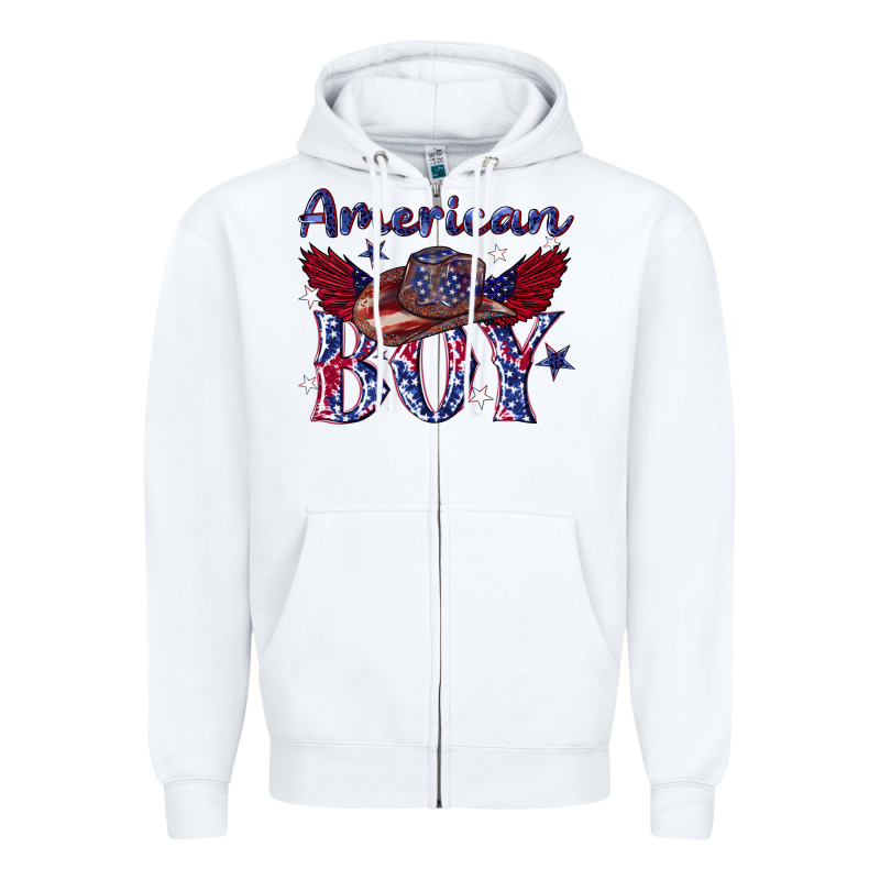 American Boy With Cowboy Zipper Hoodie by texasbilliewilder | Teevron