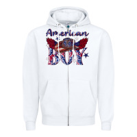White American boy with cowboy Zipper Hoodie - texasbilliewilder