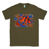 Army Green basketball background Classic Tee - texasbilliewilder