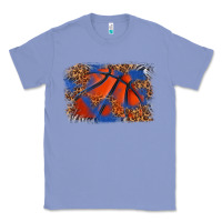 Colony Blue basketball background Classic Tee - texasbilliewilder