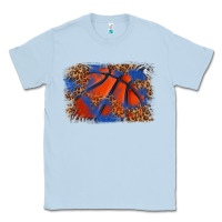 Dusty Blue basketball background Classic Tee - texasbilliewilder