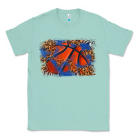 Seafoam basketball background Classic Tee - texasbilliewilder