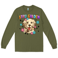 Army Green stay golden Long Sleeve Tee - MaliasSmallBusiness