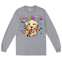 Heather Grey stay golden Long Sleeve Tee - MaliasSmallBusiness
