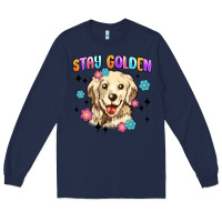 Navy stay golden Long Sleeve Tee - MaliasSmallBusiness