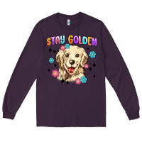 Plum stay golden Long Sleeve Tee - MaliasSmallBusiness
