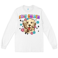 White stay golden Long Sleeve Tee - MaliasSmallBusiness