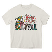 Cream happy easter y all Heavy Core Tee - CowhideDigitalArt