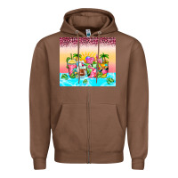 Chestnut beach summer coffee cups Zipper Hoodie - Zillion Design Studio