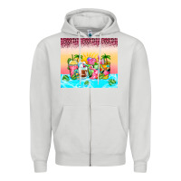 Dove Grey beach summer coffee cups Zipper Hoodie - Zillion Design Studio