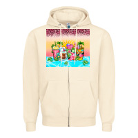Sandshell beach summer coffee cups Zipper Hoodie - Zillion Design Studio