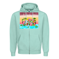 Seafoam beach summer coffee cups Zipper Hoodie - Zillion Design Studio