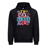 Black i'm a 80's kinda girl Urban Hoodie - MaliasSmallBusiness
