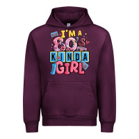 Mauve Wine i'm a 80's kinda girl Urban Hoodie - MaliasSmallBusiness