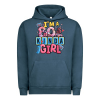 Pigment Midnight Navy i'm a 80's kinda girl Urban Hoodie - MaliasSmallBusiness